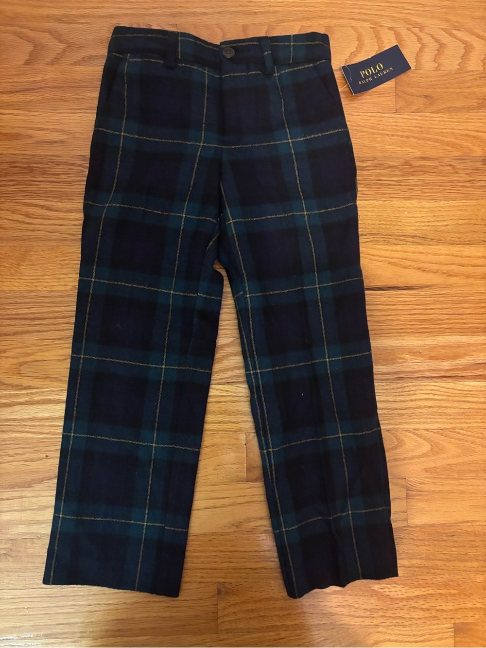 Polo by Ralph Lauren Kids Navy & Green Plaid Pants